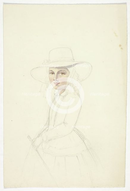 Portrait of Young Girl with Hat and Crop, n.d. Creator: Elizabeth Murray.