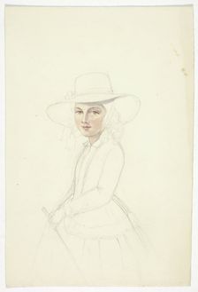 Portrait of Young Girl with Hat and Crop, n.d. Creator: Elizabeth Murray