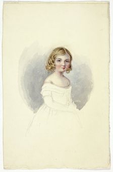 Portrait of Young Girl with Shoulderless Gown, n.d. Creator: Elizabeth Murray