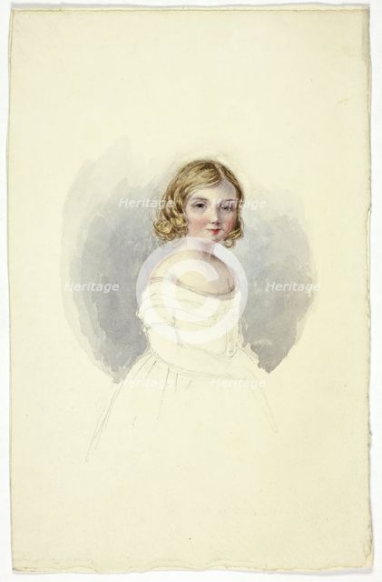 Portrait of Young Girl with Shoulderless Gown, n.d. Creator: Elizabeth Murray.