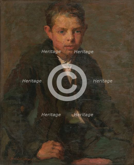 Portrait of young labourer, 1907. Creator: Elemír Halász-Hradil.