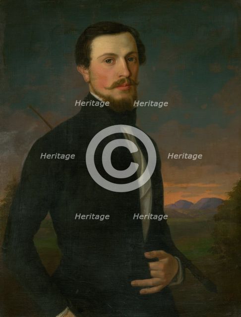 Portrait of Young Man, 1852. Creator: Jozef Bozetech Klemens.