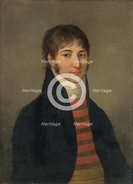 Portrait of Young Man in a White Cravat, 1800-1810. Creator: Ján Jakub Stunder.