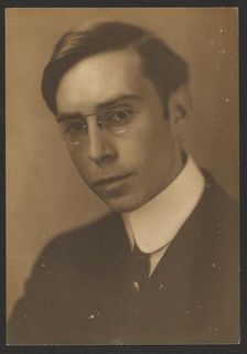 Portrait of Young Man with Pince Nez, 1907-1943. Creator: Louis Fleckenstein