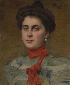 Portrait of Young Princess M.P. Abamelek-Lazareva, 1897. Creator: Alexis Axilette