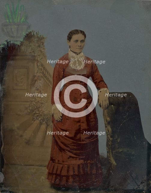 Portrait of young woman, 1860s-1880s. Creator: Unknown.