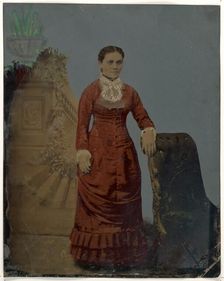 Portrait of young woman, 1860s-1880s. Creator: Unknown
