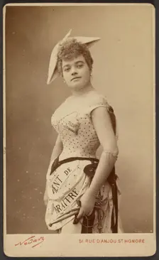 Portrait of young woman, 1878-1885. Creator: Paul Nadar