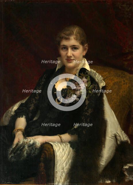 Portrait of Y.A. Voeykova, 1882. Artist: Kramskoi, Ivan Nikolayevich (1837-1887)