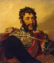 Portrait of Yakov P. Kulnev (1763-1812), 1822. Creator: Workshop of George Dawe