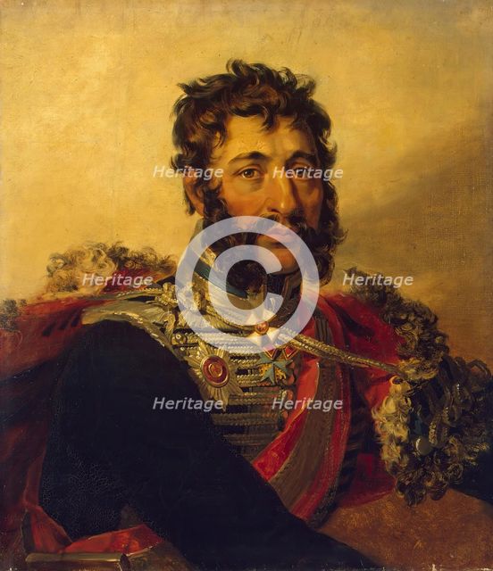 Portrait of Yakov P. Kulnev (1763-1812), 1822. Creator: Workshop of George Dawe.