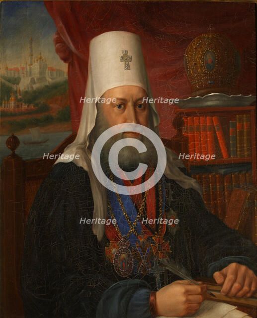 Portrait of Yevgeny Bolkhovitinov (1767-1837), Metropolitan of Kiev and Galicia, 1837. Artist: Kalashnikov, Alexei Afanasyevich (1795-1852)