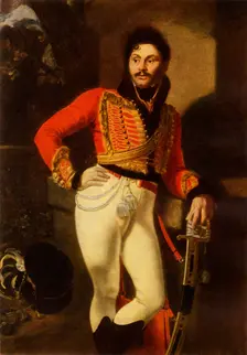 Portrait of Yevgraf Vladimirovich Davydov 1822, (1965). Creator: Orest Kiprensky