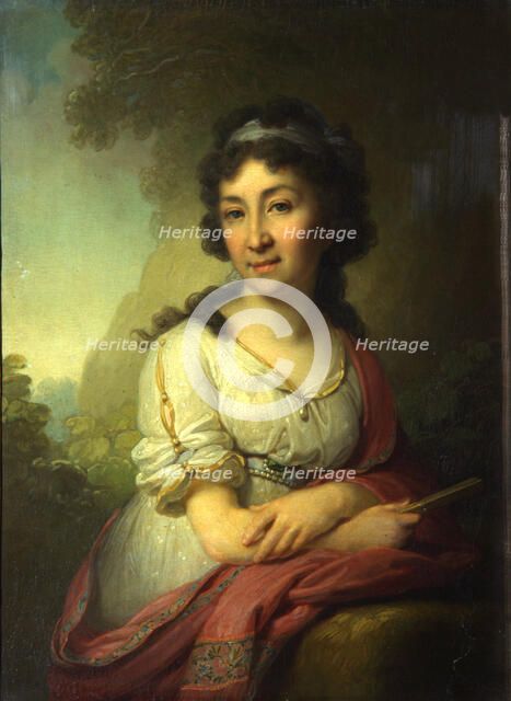 Portrait of Yekaterina Vasilyevna Torsukova, 1795. Artist: Borovikovsky, Vladimir Lukich (1757-1825)