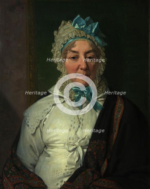 Portrait of Yekaterina Alexandrovna Arkharova, 1820. Artist: Borovikovsky, Vladimir Lukich (1757-1825)