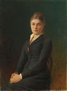Portrait of Yekaterina Ge, the Artist's Daughter-in-Law, 1880. Creator: Nikolay Ge