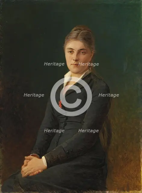 Portrait of Yekaterina Ge, the Artist's Daughter-in-Law, 1880. Creator: Nikolay Ge.