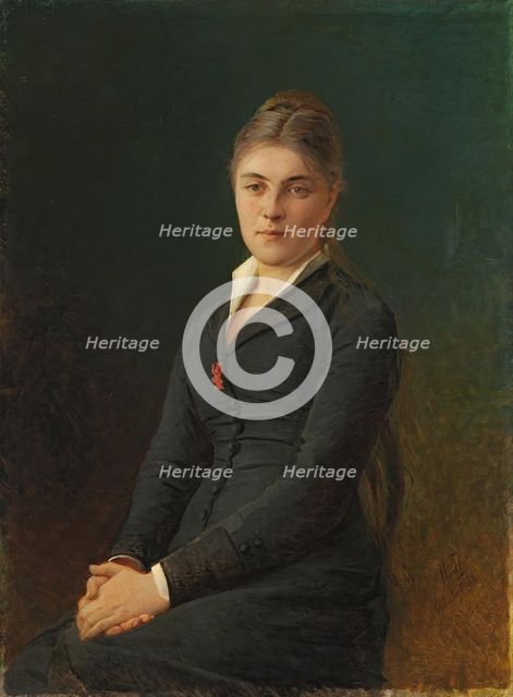 Portrait of Yekaterina Ge, the Artist's Daughter-in-Law, 1880. Creator: Nikolay Ge.