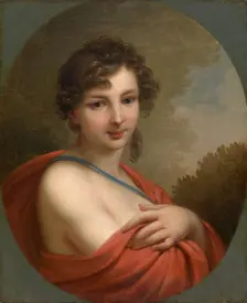 Portrait of Yelena Naryshkina (1785–1855), 1800. Artist: Lampi, Johann-Baptist von, the Elder (1751-1830)