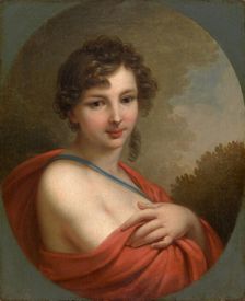 Portrait of Yelena Naryshkina (1785–1855), 1800. Artist: Lampi, Johann-Baptist von, the Elder (1751-1830)