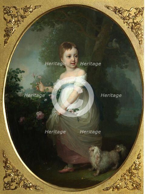 Portrait of Yelena Naryshkina as Child, Early 1790s. Artist: Borovikovsky, Vladimir Lukich (1757-1825)