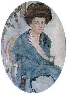 Portrait of Yelena Oliv 1909. Artist: Valentin Serov