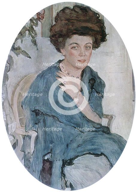 'Portrait of Yelena Oliv', 1909. Artist: Valentin Serov
