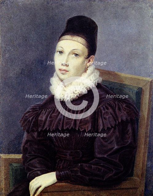Portrait of Yelizaveta Petrovna Naryshkina (1801-1867), 1832. Artist: Bestuzhev, Nikolai Alexandrovich (1791-1855)