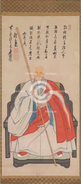 Portrait of Yinyuan Longqi (Ingen Ryuki), 1676. Creator: Unknown.