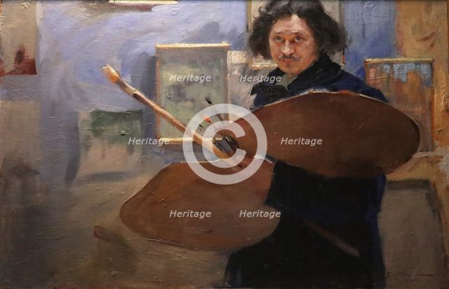 Portrait of Yury Repin (1877-1954), 1915. Creator: Vasili Svarog.
