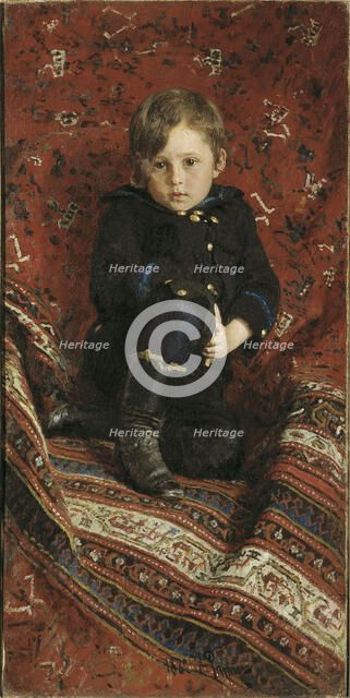 Portrait of Yury Repin, the Artist's Son, 1882. Artist: Repin, Ilya Yefimovich (1844-1930)