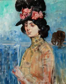Portrait of Zofia Atteslander, 1908. Creator: Jacek Malczewski