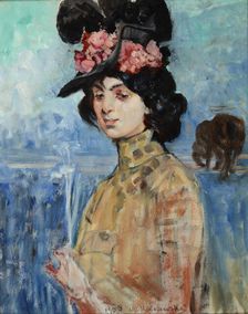 Portrait of Zofia Atteslander, 1908. Creator: Jacek Malczewski