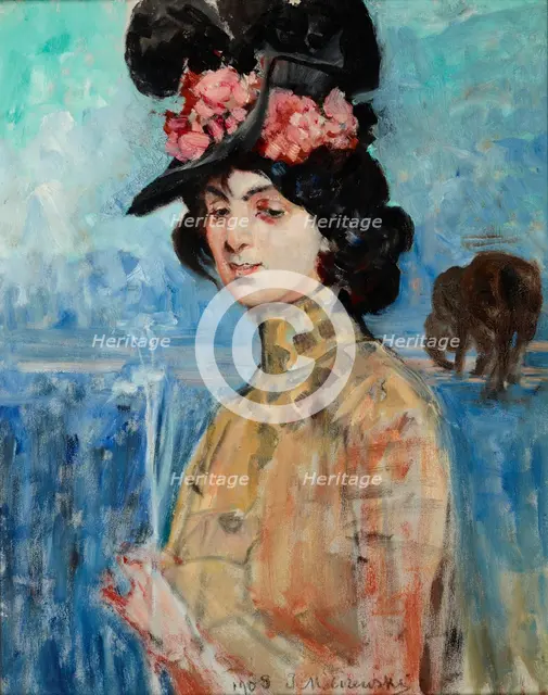 Portrait of Zofia Atteslander, 1908. Creator: Jacek Malczewski.