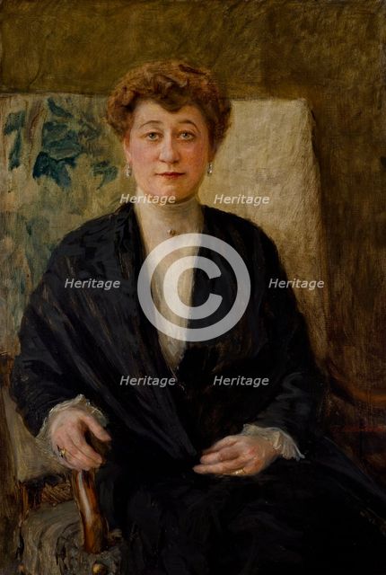 Portrait of Zofia Dolinska née Niesiolowska, 1906. Creator: Teodor Axentowicz.