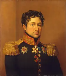 Portrait of Zakhar D. Olsufyev (1773-1835) (1st), 1823. Creator: Workshop of George Dawe