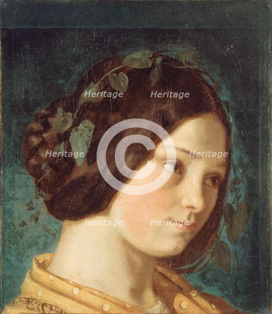 Portrait of Zélie Courbet, ca 1842. Creator: Courbet, Gustave (1819-1877).