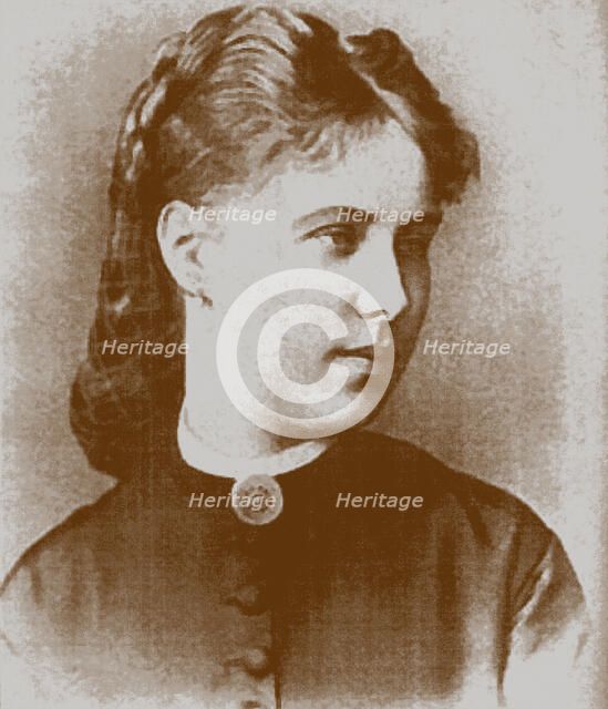 Portrait of Zinaida (Fekla) Nekrasova (1847-1915), wife of the poet Nikolai Nekrasov.