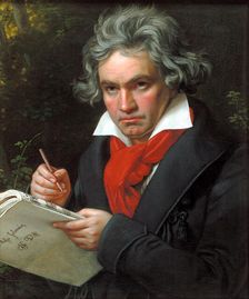 Portrait Ludwig van Beethoven when composing the Missa Solemnis 1820. Creator: Stieler, Joseph Karl (1781-1858)
