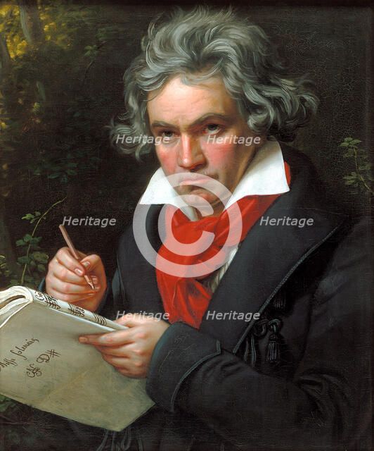 Portrait Ludwig van Beethoven when composing the Missa Solemnis', 1820. Creator: Stieler, Joseph Karl (1781-1858).