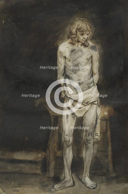 Portrait male model, c1660. Creator: Samuel van Hoogstraten.