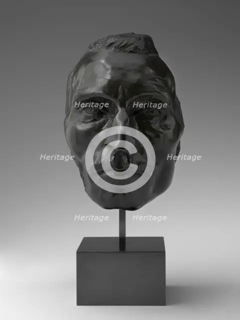 Portrait Mask of Etienne Carjat, model c. 1891, cast after 1907. Creator: Jules Dalou.