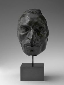 Portrait Mask of Etienne Carjat, model c. 1891, cast after 1907. Creator: Jules Dalou