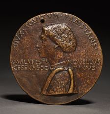Portrait Medal of Domenico Novello Malatesta (obverse), , c. 1445. Creator: Pisanello (Italian, Ferrara, c. 1395-1455)