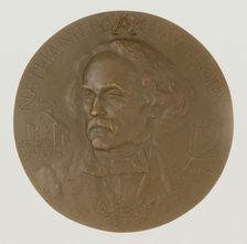 Portrait Medallion of Nathaniel Hawthorne, 1892. Creator: Désiré Ringel d'Illzach