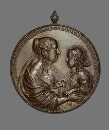 Portrait Medallion: Anne of Austria and her Son, the future King Louis XIV, 1638/48. Creator: Jean Warin