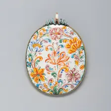 Portrait Miniature with Enameled Frame, France, 1625-1675. Creator: Unknown