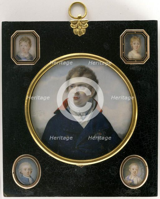 Portrait miniatures, late 18th century. Creator: Leonard A Ornbeck.