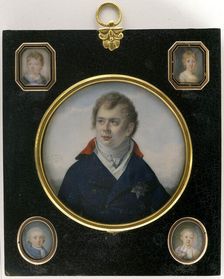 Portrait miniatures, late 18th century. Creator: Leonard A Ornbeck