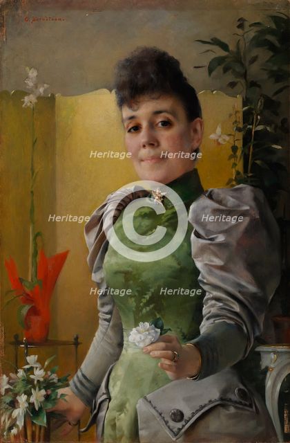 Portrait Mrs Maria von Wahlberg (née Sinebrychoff), 1892. Creator: Gunnar Berndtson.
